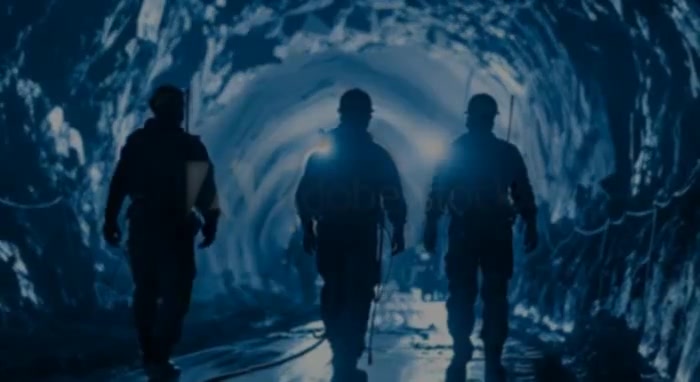 Underground tunneling background poster