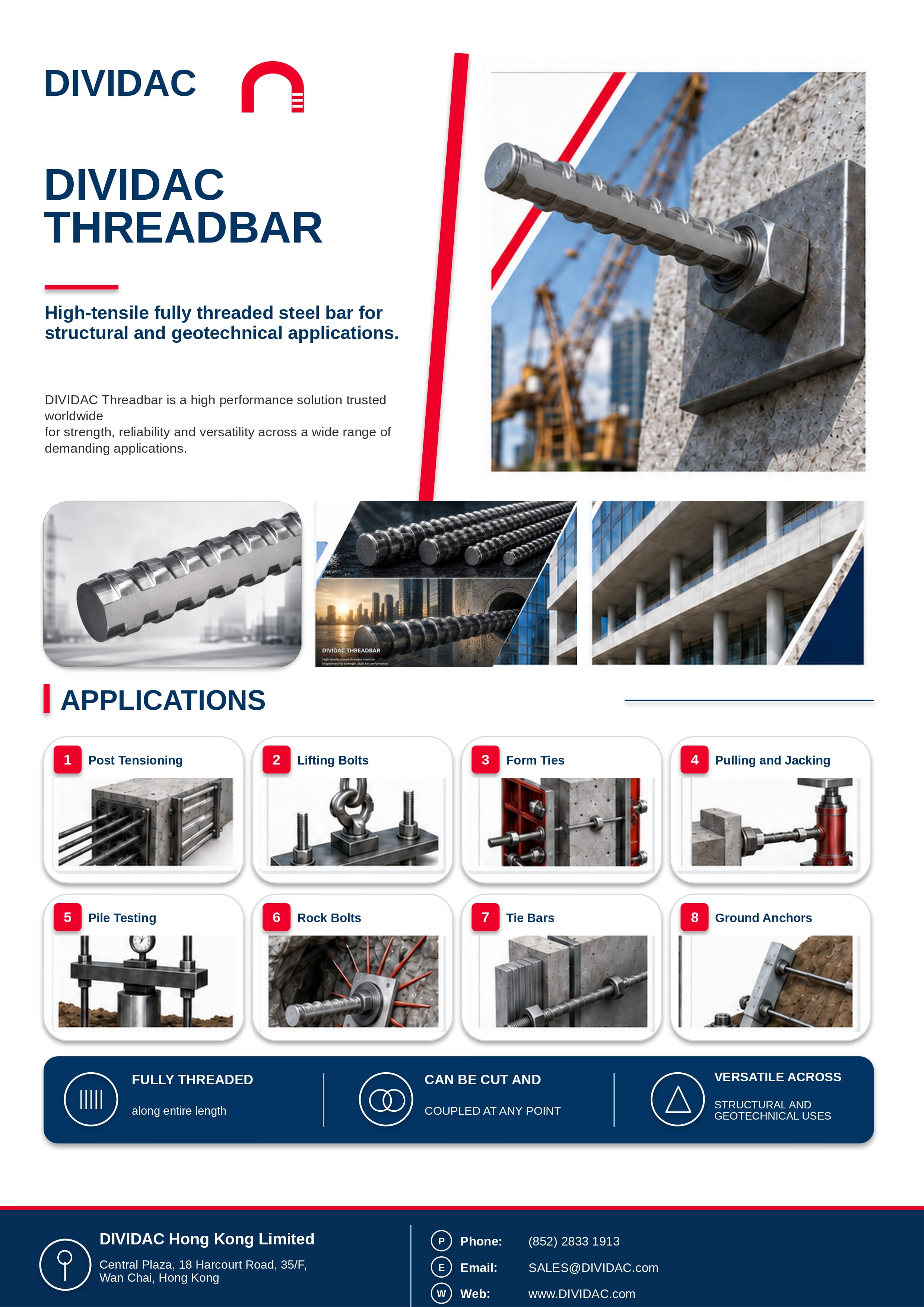 DIVIDAC Threadbar product catalogue